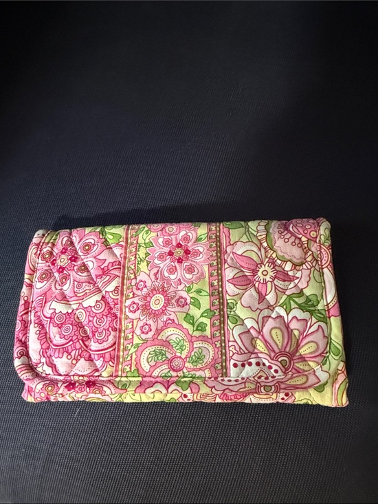 Vera Bradley Handbags - Vera Bradley Pink Floral Quilted Cotton Wallet
